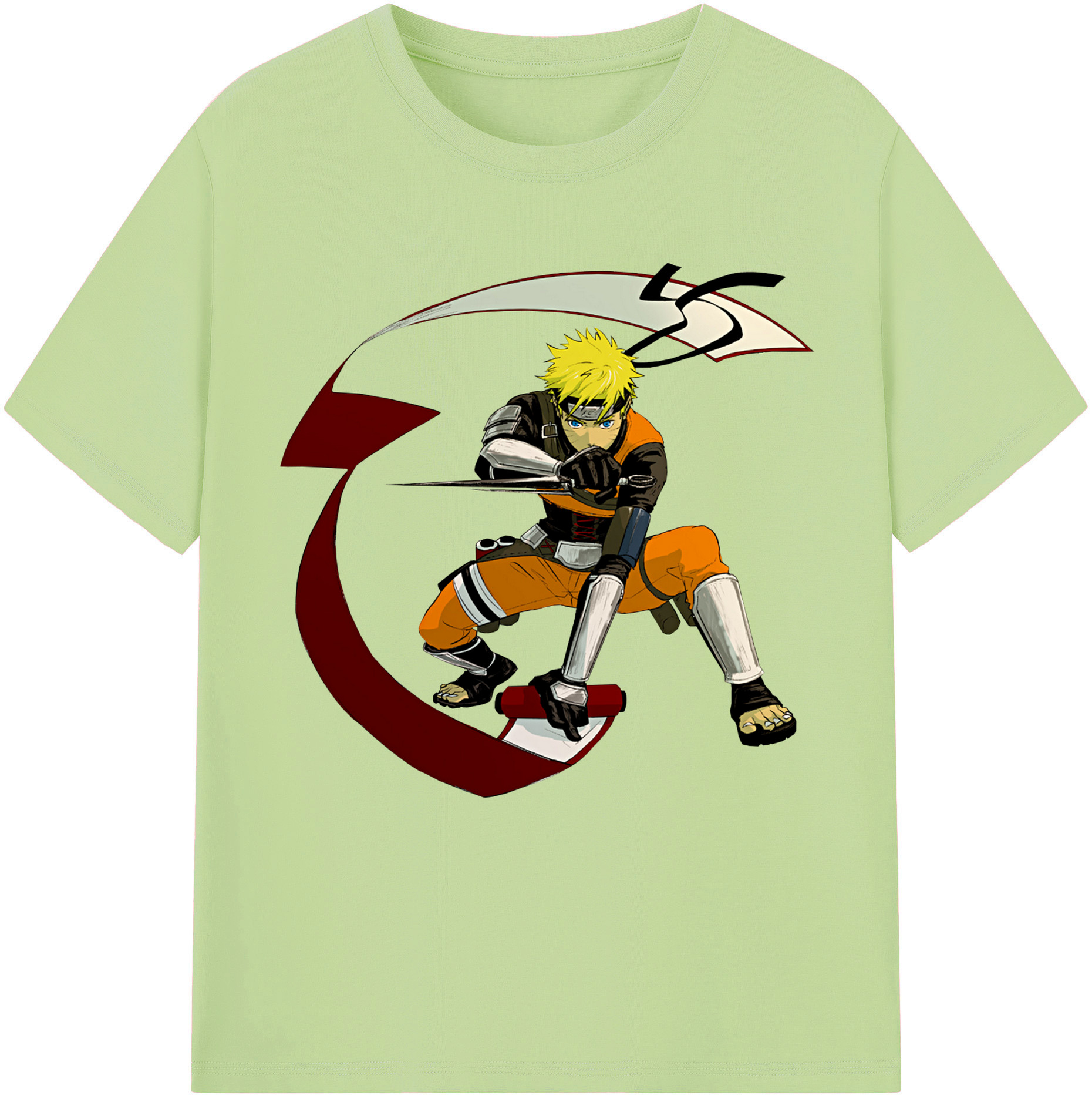 （画像用） NARUTO -ナルト- うずまき ナルト Uzumaki Naruto 綿100％半袖Tシャツ（フロントプリント）